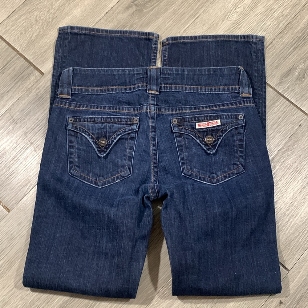 Hudson Beth‎ Mid-Rise Baby Bootcut Stretch Dark Wash Jeans size 28 - Picture 3 of 14